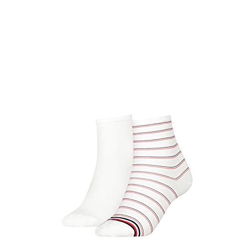 Tommy Hilfiger Damen Preppy Women's Short Socks (2 pack) Socks, Weiß, 35-38 von Tommy Hilfiger