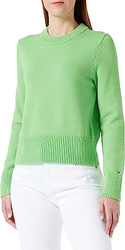 Tommy Hilfiger Damen Pullover 1985 Strickpullover, Grün (Spring Lime), S von Tommy Hilfiger