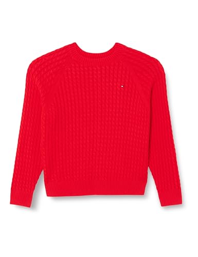 Tommy Hilfiger Damen Pullover C-Neck Sweater Strickpullover, Rot (Fireworks), 48 von Tommy Hilfiger