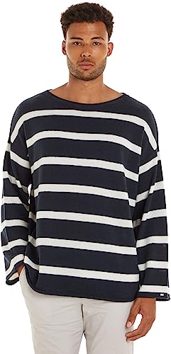 Tommy Hilfiger Damen Pullover Soft Wool Sweater Strickpullover, Mehrfarbig (Breton Stp/ Desert Sky/ Ecru), 46 von Tommy Hilfiger