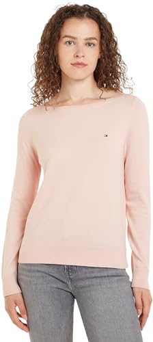 Tommy Hilfiger Damen Pullover Strickpullover, Rosa (Whimsy Pink), M von Tommy Hilfiger