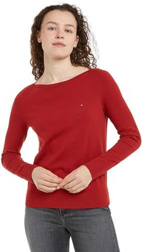Tommy Hilfiger Damen Pullover Strickpullover, Rot (Dark Magma), XXS von Tommy Hilfiger