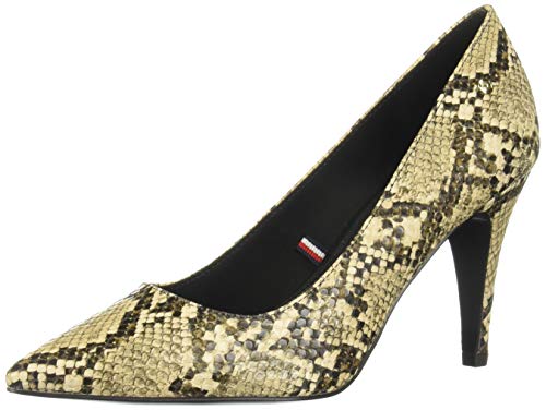 Tommy Hilfiger Damen Pumps Snake schwarz 37 von Tommy Hilfiger