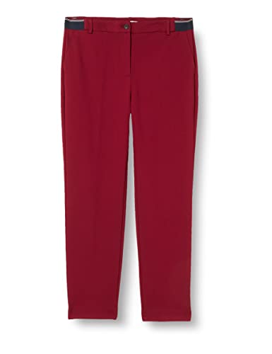 Tommy Hilfiger Damen Punto Milano Hailey Slim Pant WW0WW36217 Gewebte Hosen, Rot (Rouge), 42 von Tommy Hilfiger