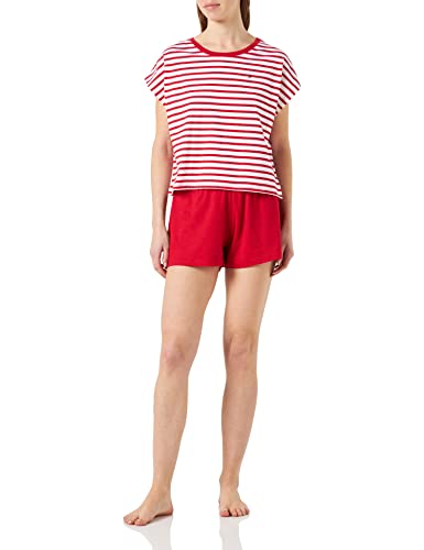 Tommy Hilfiger Damen Pyjama-Set Kurz, Rot (Red Breton Stripes/Primary Red), XS von Tommy Hilfiger