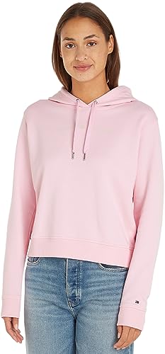 Tommy Hilfiger Damen Hoodie mit Kapuze, Rosa (Pastel Pink), L von Tommy Hilfiger