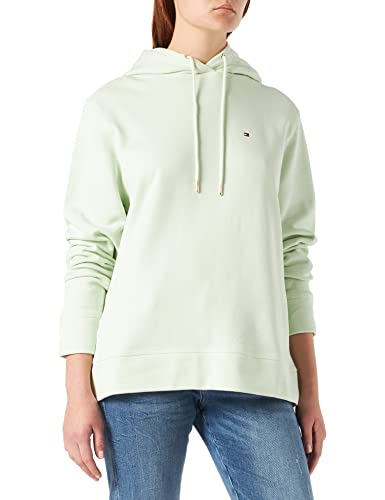 Tommy Hilfiger Damen Regular Hoodie Kapuzenpullover, Accent Green, XS EU von Tommy Hilfiger