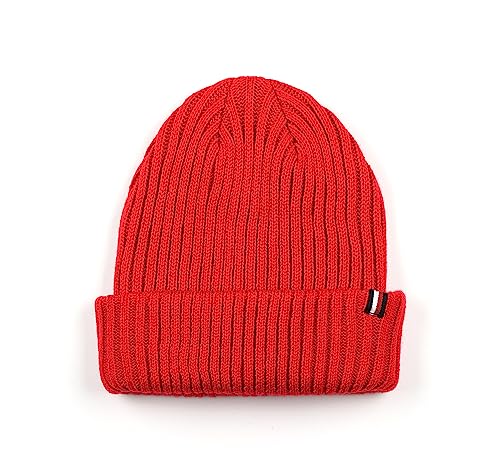 Tommy Hilfiger Damen Rib Cuff Hat, Primärrot, Einheitsgröße von Tommy Hilfiger