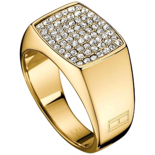 Tommy Hilfiger Damen - Ring 333 Gelbgold Emaille Ringgröße verstellbar - 2700733C von Tommy Hilfiger