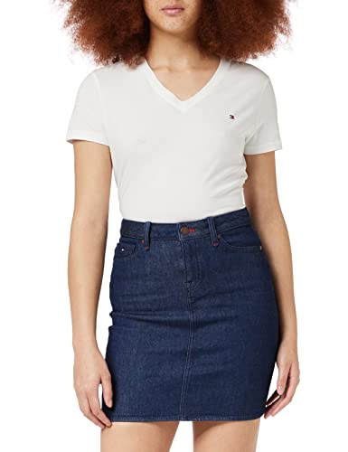 Tommy Hilfiger Damen Rome Straight Rw Skirt Lala Rock, Blau (Denim 1BR), One Size (Herstellergröße: 46) von Tommy Hilfiger