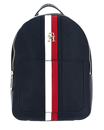 Tommy Hilfiger Damen Rucksack TH Emblem Backpack Corp Klein, Blau (Space Blue), Einheitsgröße von Tommy Hilfiger