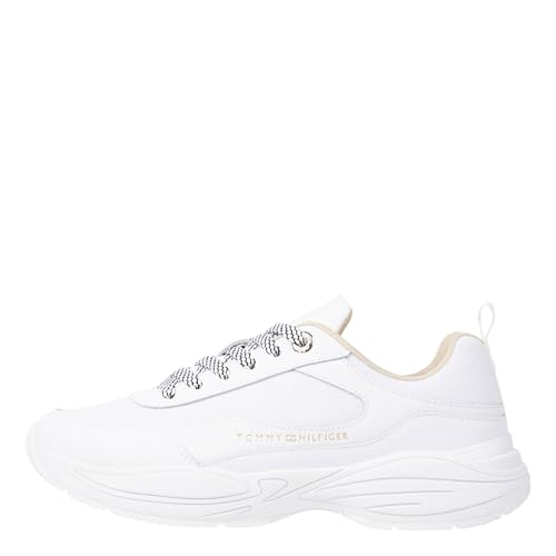Tommy Hilfiger Damen Runner Sneaker Sportschuhe, (White), 36 von Tommy Hilfiger