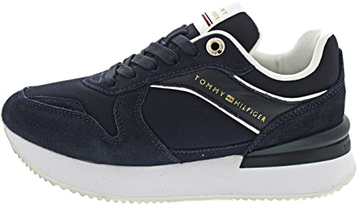 Tommy Hilfiger Damen Runner Sneaker Elevated Feminine Runner Sportschuhe, Blau (Space Blue), 36 EU von Tommy Hilfiger