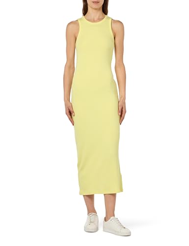 Tommy Hilfiger Damen Kleid Midi Dress Slim Fit, gelb (Yellow Tulip), XXS von Tommy Hilfiger