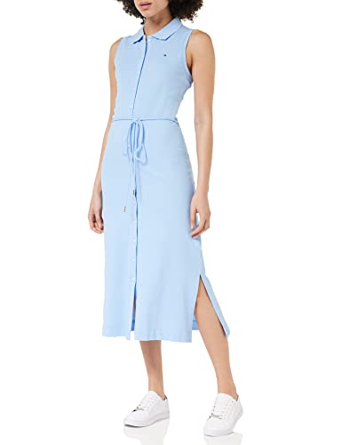 Tommy Hilfiger Damen Polokleid Slim Fit, Blau (Vessel Blue), XS Tommy Hilfiger Damen Polokleid Slim Fit, Blau (Vessel Blue), XS von Tommy Hilfiger