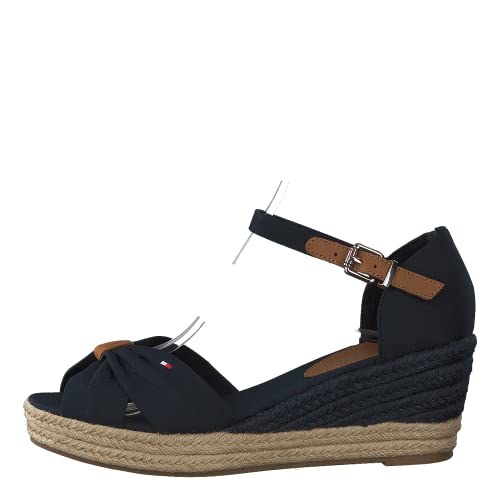 Tommy Hilfiger Damen Wedge Espadrilles Keilabsatz, Blau (Desert Sky), 40 EU von Tommy Hilfiger