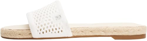 Tommy Hilfiger Damen Sandalen Knit Mesh Espadrille mit Mesh, Weiß (Ecru), 38 von Tommy Hilfiger
