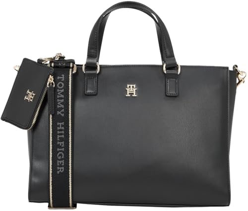Tommy Hilfiger Damen Satchel Tasche Joy mit Tragegurt, Schwarz (Black), EinheitsgröÃŸe von Tommy Hilfiger