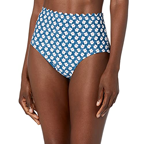 Tommy Hilfiger Damen Scallop High Wasited Bikini Bottom Bikinihose mit hoher Taille, Gänseblümchen, S von Tommy Hilfiger