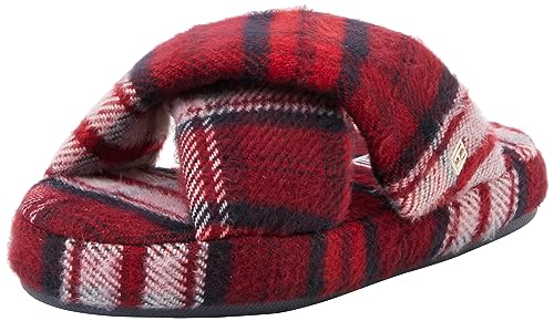 Tommy Hilfiger Damen Home Slipper FW0FW07608 Hausschuhe, Rot (Tartan Check), 36 EU von Tommy Hilfiger