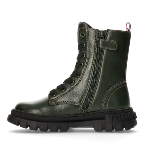 Tommy Hilfiger Damen Schuhe Boots Stiefelette Stiefel Outdoor Logo Mädchen, Farbe:Grün, Schuhe NEU:EU 36 von Tommy Hilfiger