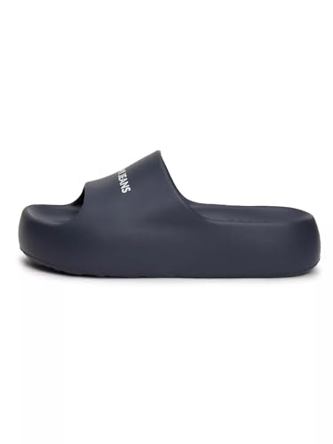 Tommy Hilfiger Damen Schuhe TJW Chunky Flatform Slide Blau Badeschuhe 39/40 von Tommy Hilfiger