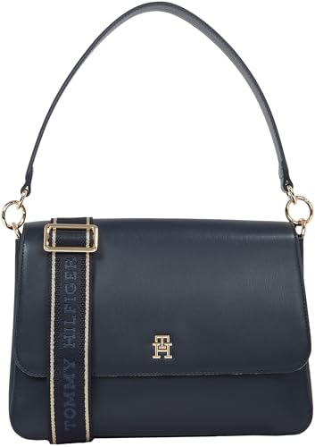 Tommy Hilfiger Damen Handtasche Tasche Henkeltasche TH Joy Shoulder Bag Blau von Tommy Hilfiger
