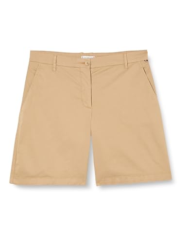 Tommy Hilfiger Damen Shorts Chino Short Kurz, Beige (Beige), 40 von Tommy Hilfiger