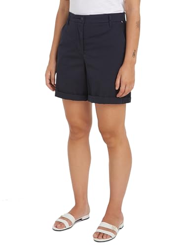 Tommy Hilfiger Damen Shorts Chino Short Kurz, Blau (Desert Sky), 44 von Tommy Hilfiger