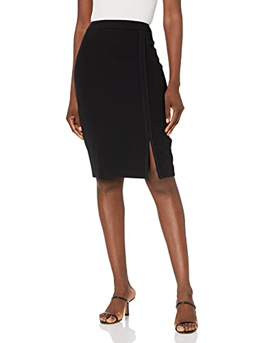 Tommy Hilfiger Damen Side Slit Pencil Skirt Rock, schwarz, 36 von Tommy Hilfiger