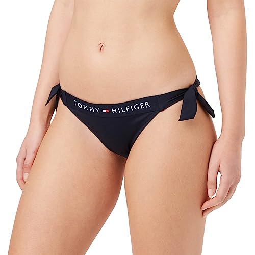 Tommy Hilfiger Damen Bikinihose Seitliche Schnürung Side Tie Cheeky Bikini Sport, Blau (Desert Sky), XL von Tommy Hilfiger