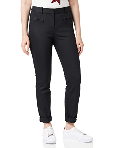 Tommy Hilfiger Damen Hose Heritage Slim Fit Stretch, Schwarz (Masters Black), 36 von Tommy Hilfiger