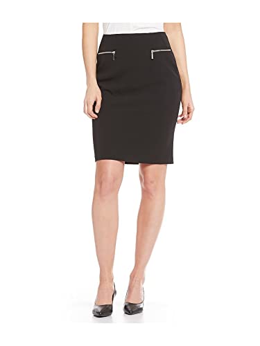 Tommy Hilfiger Damen Slim Skirt Rock, schwarz, 38 von Tommy Hilfiger