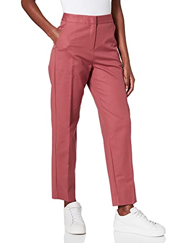 Tommy Hilfiger Damen Slim Slub Cotton Ankle Pant Hose, Misty Red, 44 EU von Tommy Hilfiger