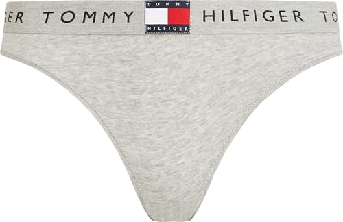 Tommy Hilfiger Damen Slip Bikini Form Classic mit Logobund, Grau (Light Grey Heather), XL von Tommy Hilfiger