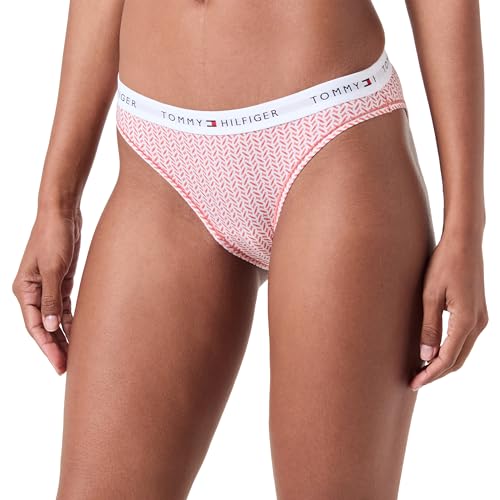 Tommy Hilfiger Bikini Print Bikini Hose Damen, Rosa (Mini Geo Coral Clay), L von Tommy Hilfiger