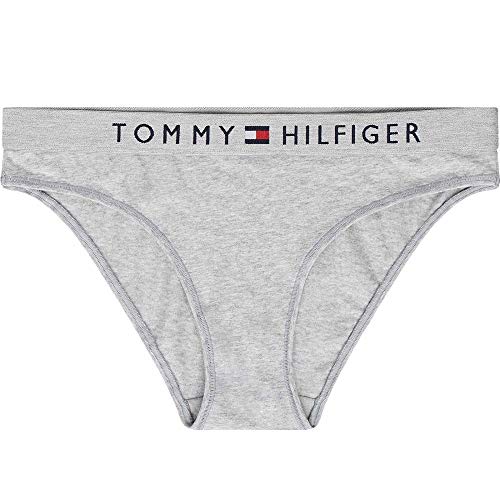 Tommy Hilfiger Damen Slip Bikini Form mit Stretch, Grau (Grey Heather), XS von Tommy Hilfiger
