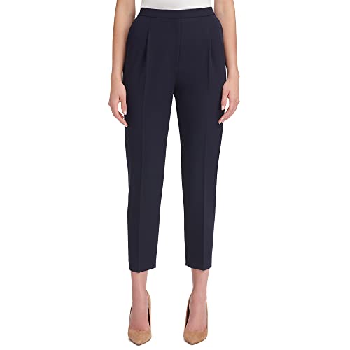 Tommy Hilfiger Damen Sloane Ankle Trouser Suit Pant Anzughose, Tiefes Mitternachtsblau, 46 von Tommy Hilfiger