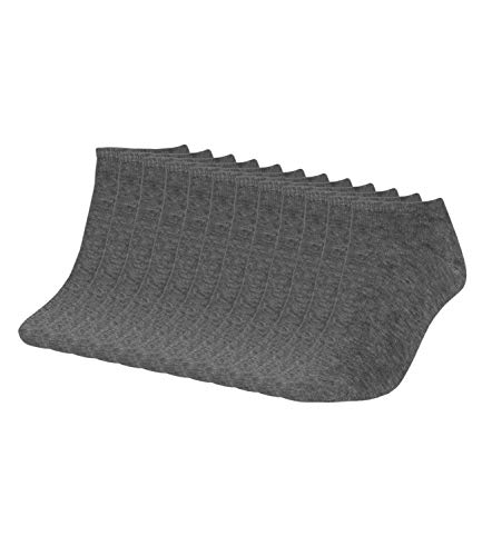 Tommy Hilfiger Damen Sneaker Socken Füßlinge Kurzsocken 343024001 12 Paar, Farbe:Grau, Menge:12 Paar (6x 2er Pack), Größe:39-42, Artikel:-758 middle grey melange von Tommy Hilfiger