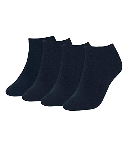 Tommy Hilfiger Damen Sneaker Socken Füßlinge Kurzsocken 343024001 4 Paar, Farbe:Blau, Menge:4 Paar (2x 2er Pack), Größe:35-38, Artikel:-356 jeans von Tommy Hilfiger