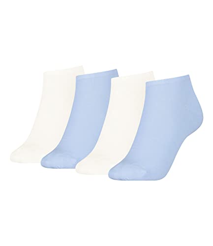 Tommy Hilfiger Damen Sneaker Socken Füßlinge Kurzsocken 343024001 4 Paar, Farbe:Mehrfarbig, Menge:4 Paar (2x 2er Pack), Größe:35-38, Artikel:-101 light blue von Tommy Hilfiger