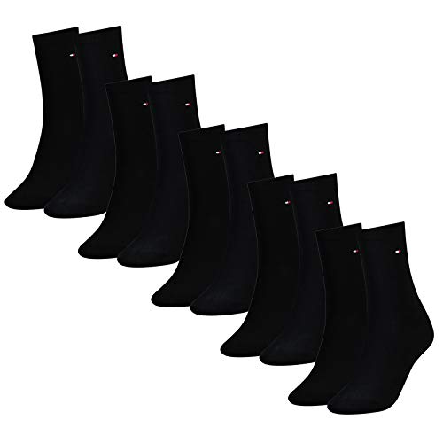 Tommy Hilfiger Damen Socken, Classic, 10er Pack (Schwarz, 39-42 (10 Paar)) von Tommy Hilfiger