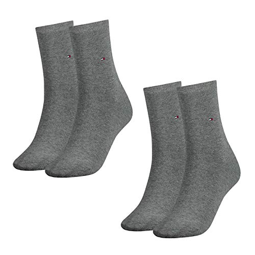 Tommy Hilfiger Damen Socken, Classic, 4er Pack (Hellgrau, 35-38 (4 Paar)) von Tommy Hilfiger