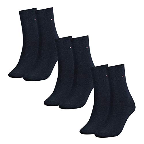 Tommy Hilfiger Damen Socken, Classic, Strümpfe, 6er Pack (Blau, 39-42 (6 Paar)) von Tommy Hilfiger