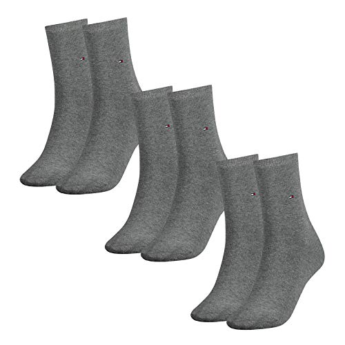 Tommy Hilfiger Damen Socken, Classic, Strümpfe, 6er Pack (Hellgrau, 35-38 (6 Paar)) von Tommy Hilfiger