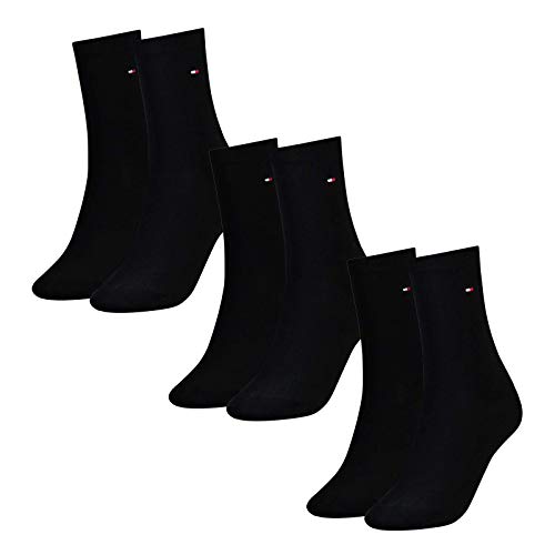 Tommy Hilfiger Damen Socken, Classic, Strümpfe, 6er Pack (Schwarz, 39-42 (6 Paar)) von Tommy Hilfiger