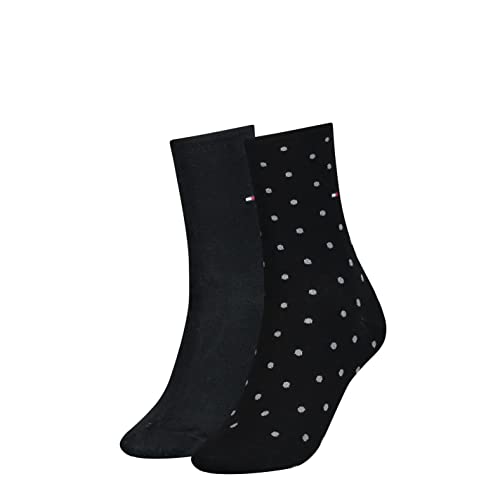 Tommy Hilfiger Damen Dotted Socken, Schwarz, 35-38 EU von Tommy Hilfiger