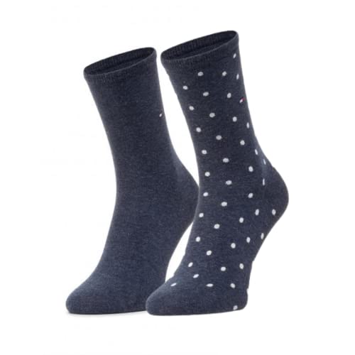 Tommy Hilfiger Damensocken mit Punkten Jeans - 39/42 von Tommy Hilfiger