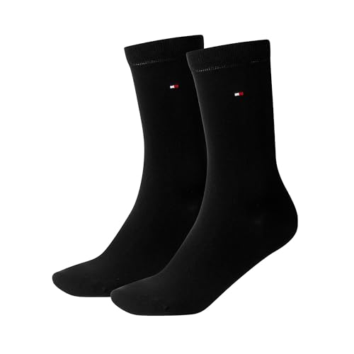 TOMMY HILFIGER Damensocken Doppelpack schwarz Größe 35-38 von Tommy Hilfiger