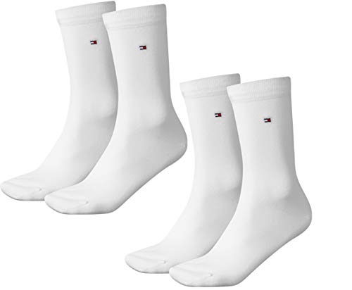 Tommy Hilfiger Damen Socken 4er Pack TH weiss (10) 35/38 von Tommy Hilfiger